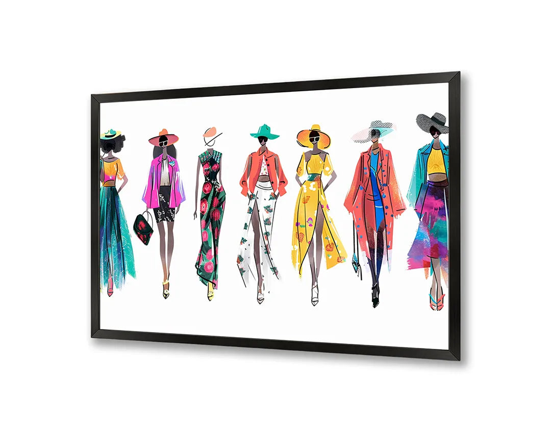 Metall Magnetboard mit hochwertigem Mode Illustration vrouwen Design