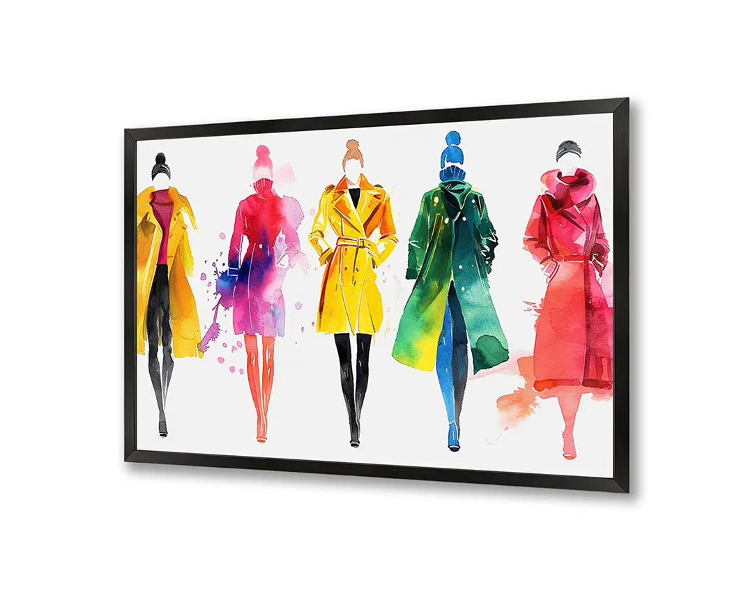 Metall Magnetboard mit hochwertigem Mode Illustration bunt Design
