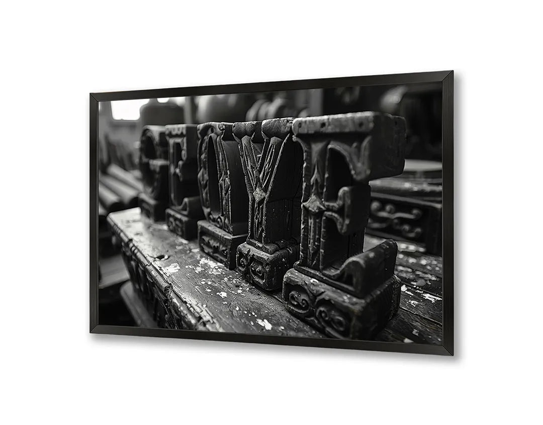 Metall Magnetboard mit hochwertigem Schwarz weiß letters Glaube Design