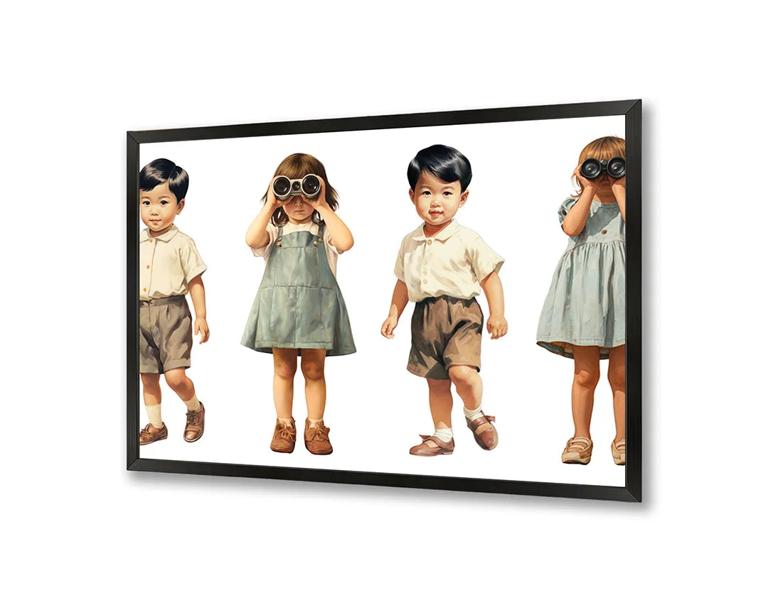 Metall Magnetboard mit hochwertigem Vintage spelende kinderen Design