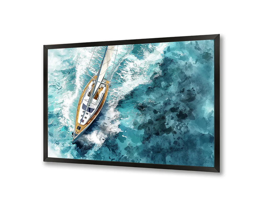 Metall Magnetboard mit hochwertigem Bootje von bovenaf Ozean Design