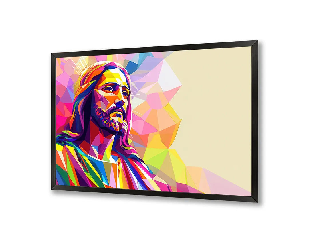Metall Magnetboard mit hochwertigem Bunt portret jezus Design