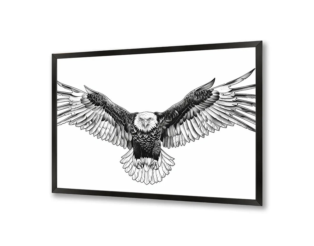 Metall Magnetboard mit hochwertigem Arend vogel schwarz weiß Design
