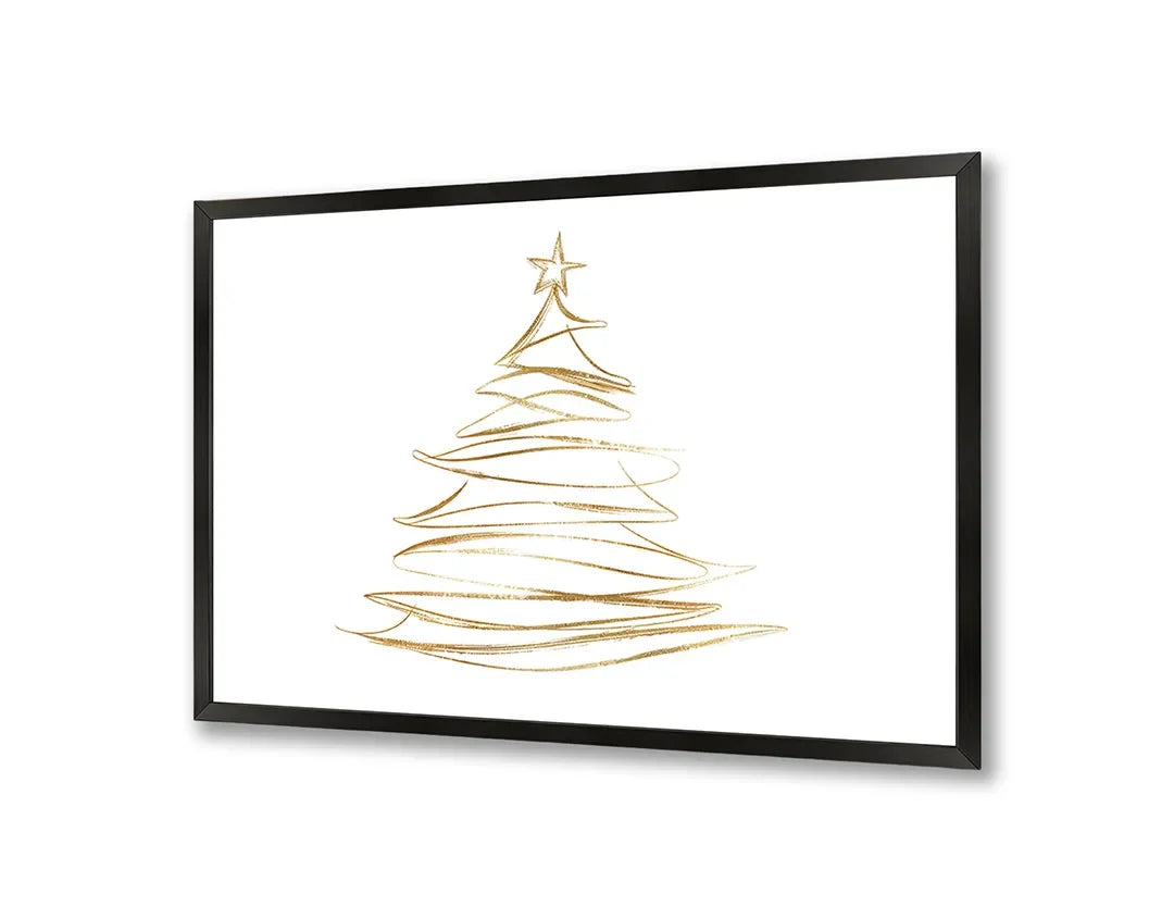Metall Magnetboard mit hochwertigem Goldene kerstboom Linien Design