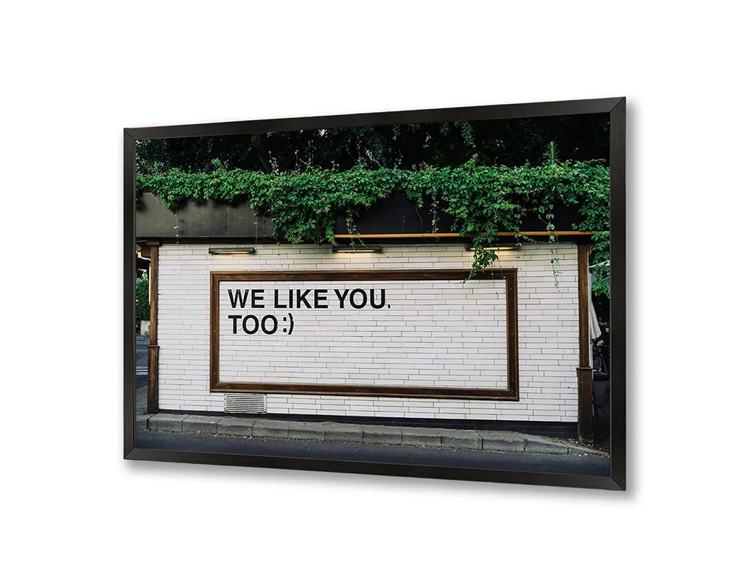 Metall Magnetboard mit hochwertigem We Like You Too Muurtekst Design