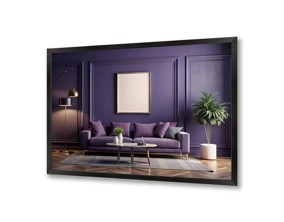 Metall Magnetboard mit hochwertigem Modern lila Interieur Design
