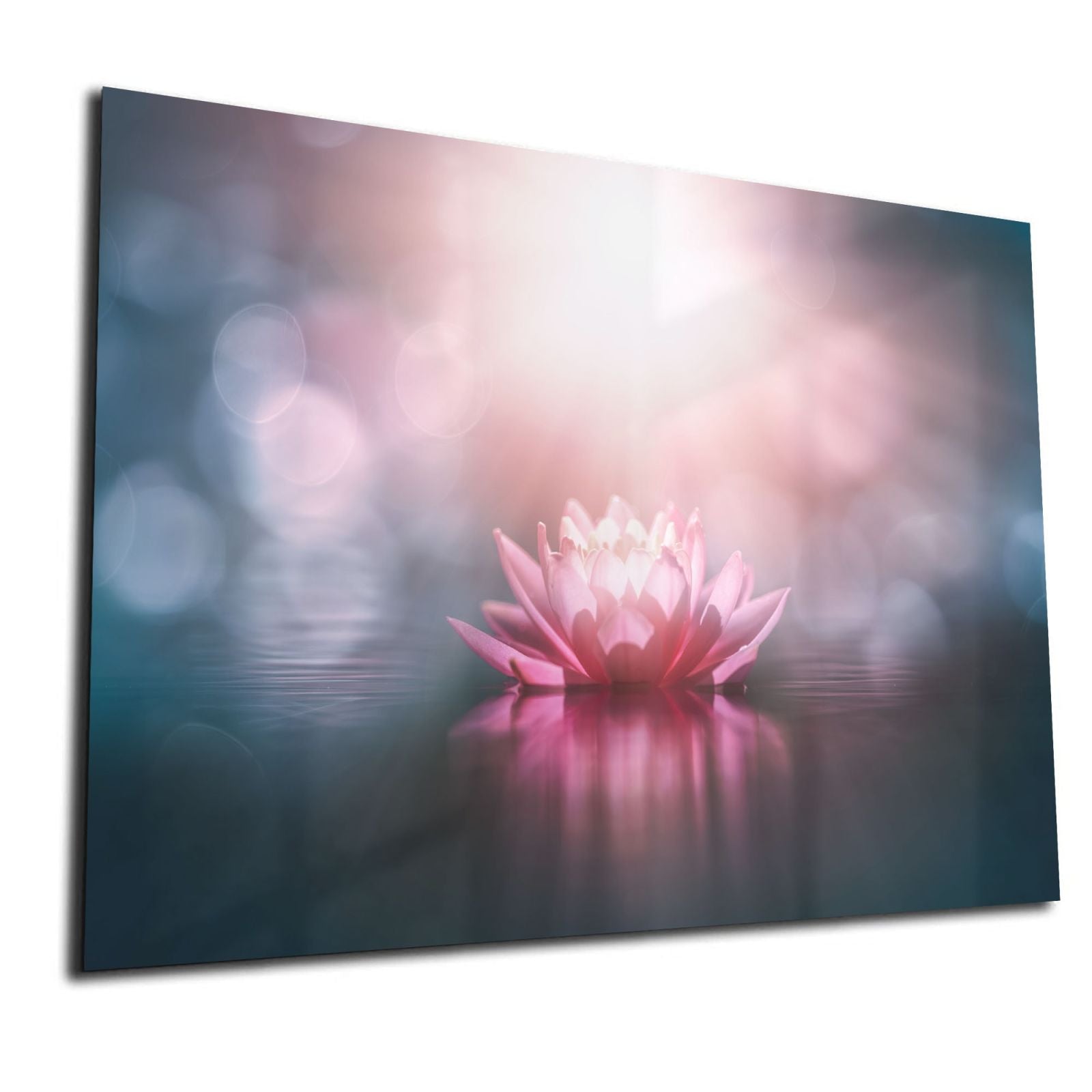 Glas-Whiteboard Lotusblume – magnetisch, kratzfest & rahmenlos