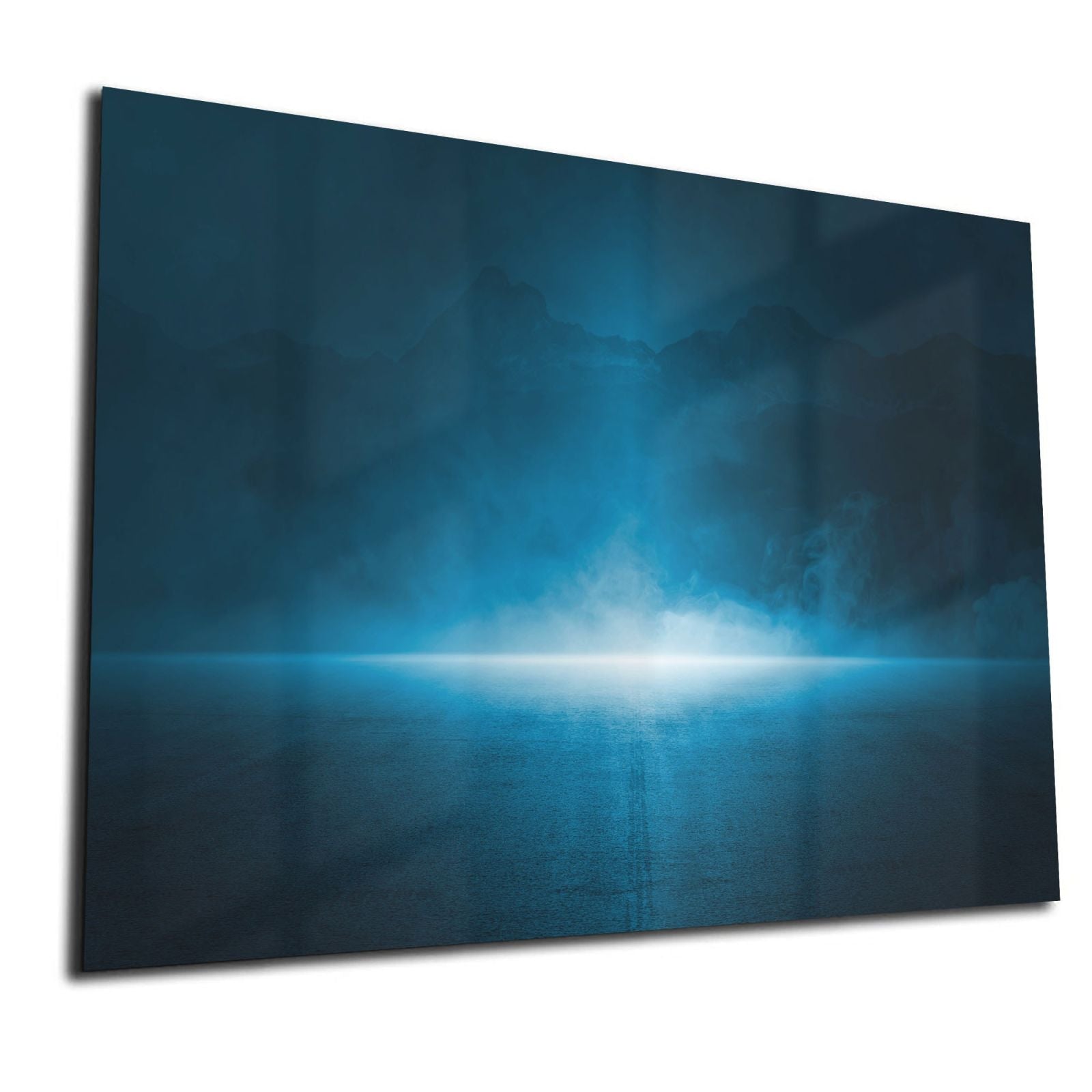 Glas-Whiteboard Dunkelblauer Hintergrund – magnetisch, kratzfest & rahmenlos