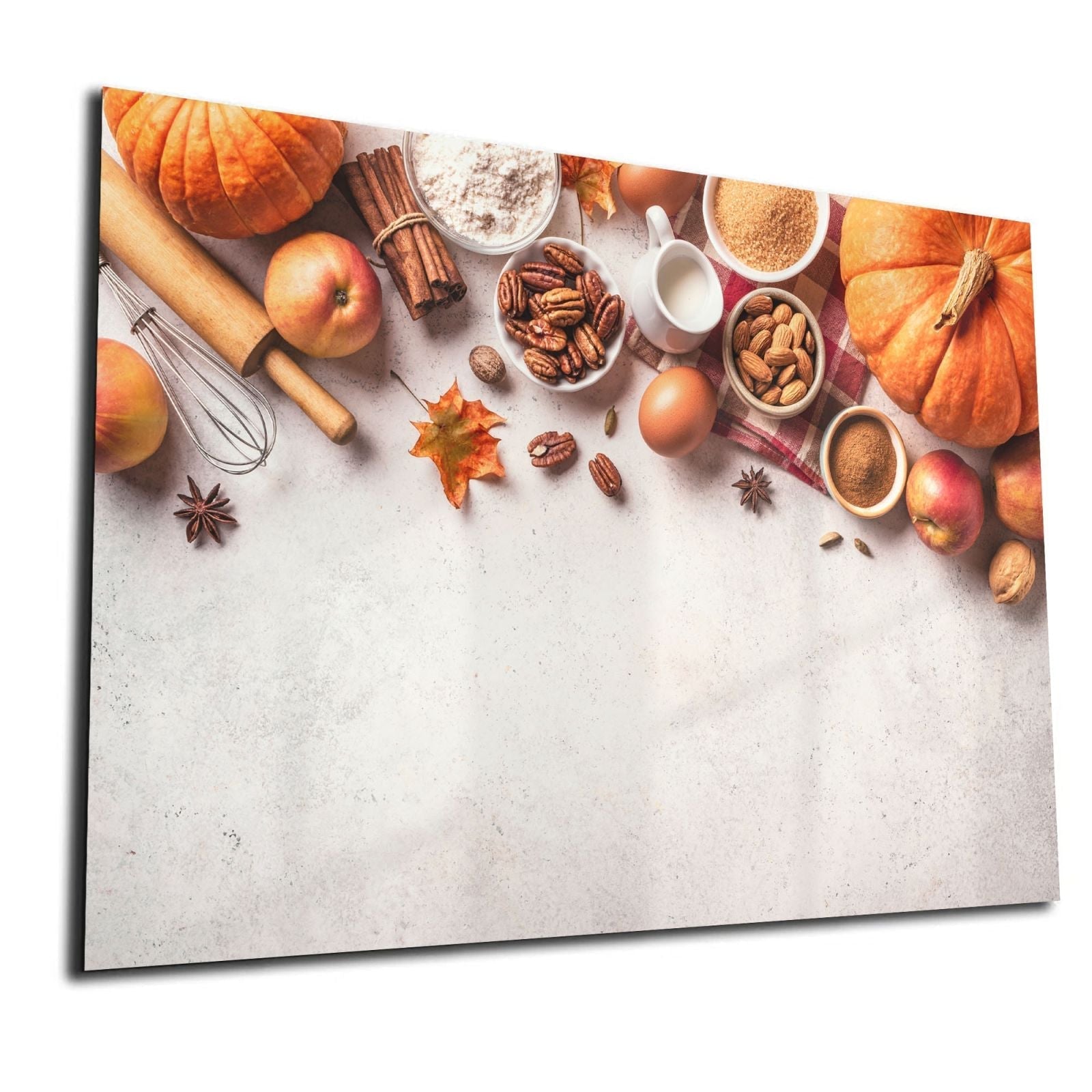 Mydesignglas Glas Whiteboard - Herbstliche Zutaten – magnetisch, kratzfest & rahmenlos