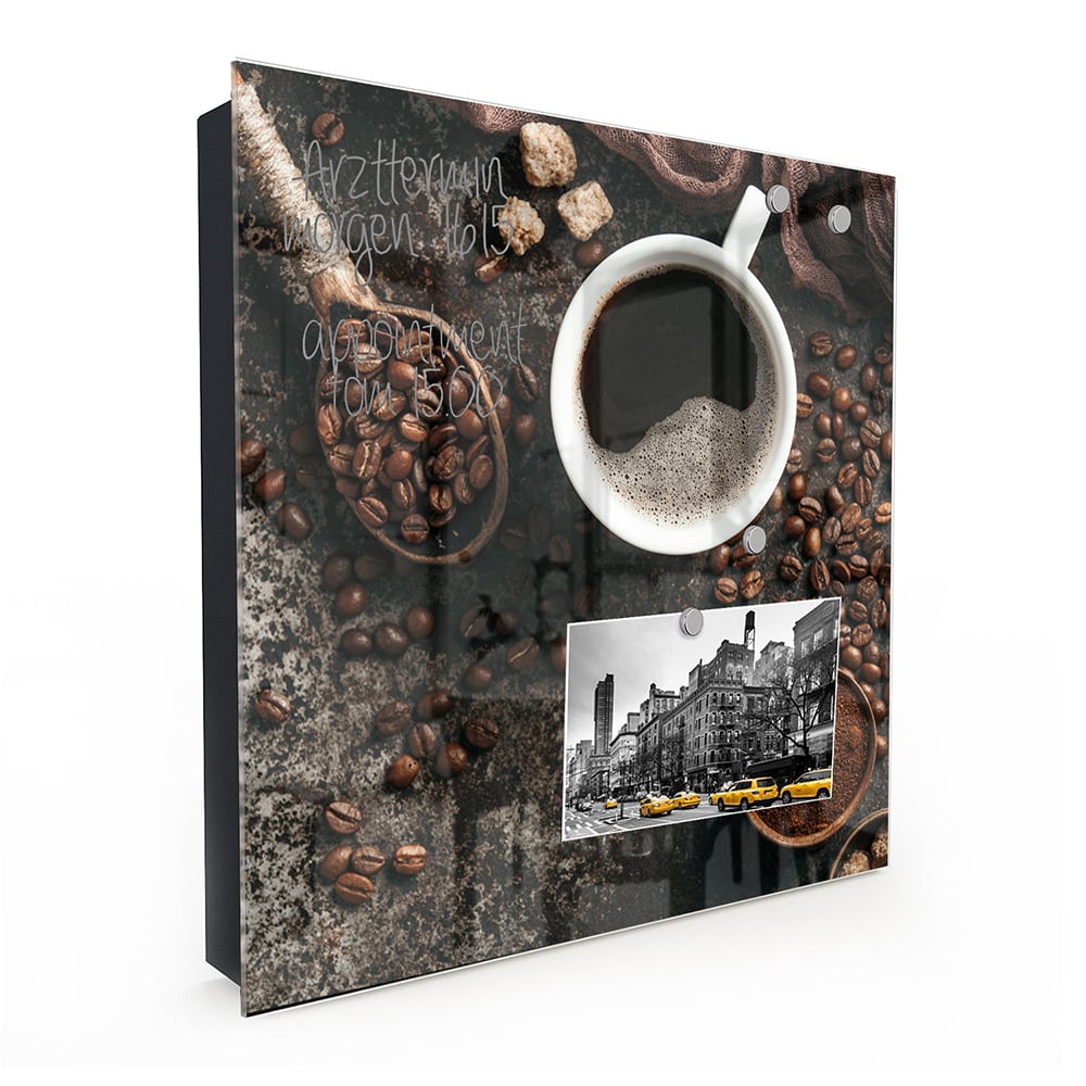 Schlüsselkast Kaffee und Bohnen
