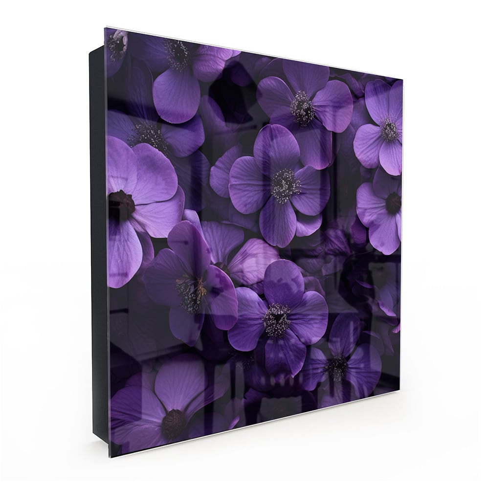 Schlüsselkast Lila Blumen