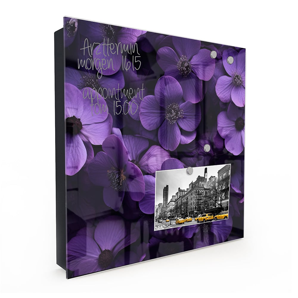 Schlüsselkast Lila Blumen