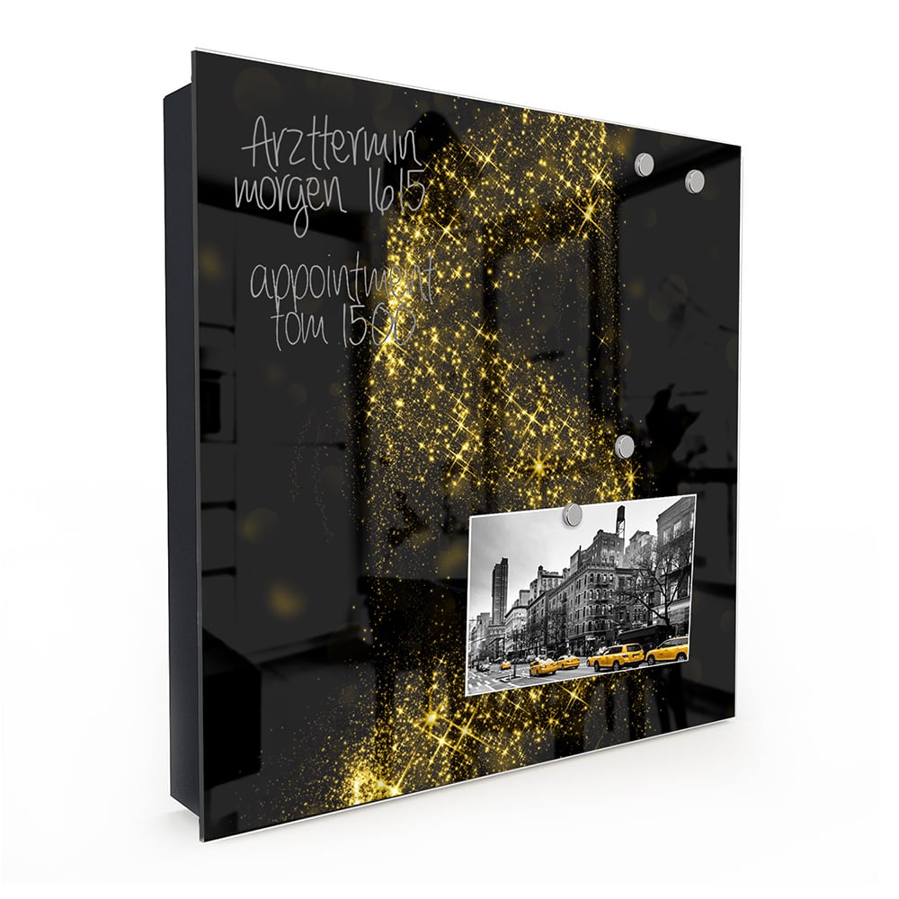 Schlüsselkast Goldene Glitzerspirale