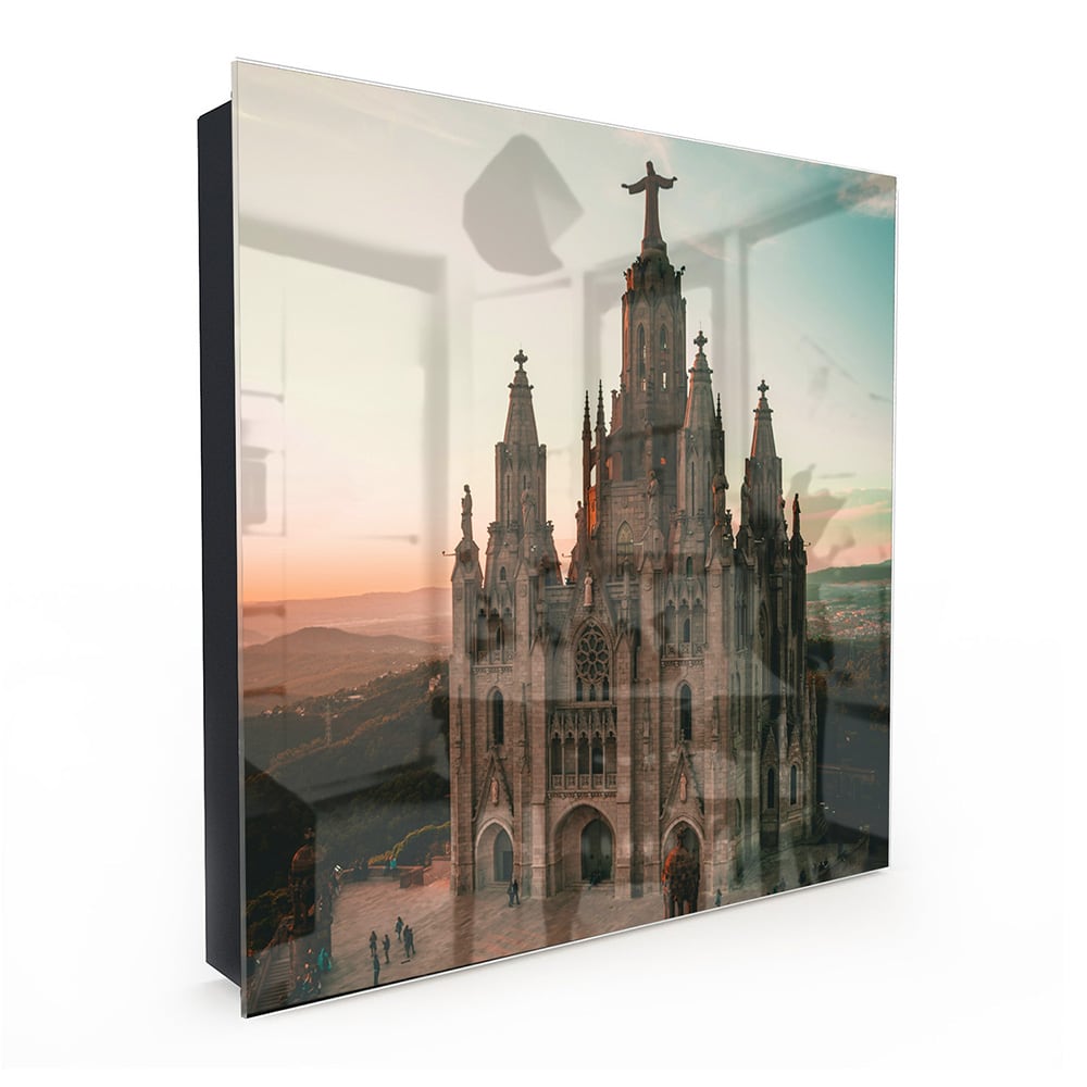 Schlüsselkast Tibidabo bei Sonnenuntergang