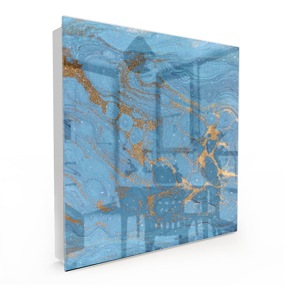 Schlüsselkast Gold und blauer Marmor