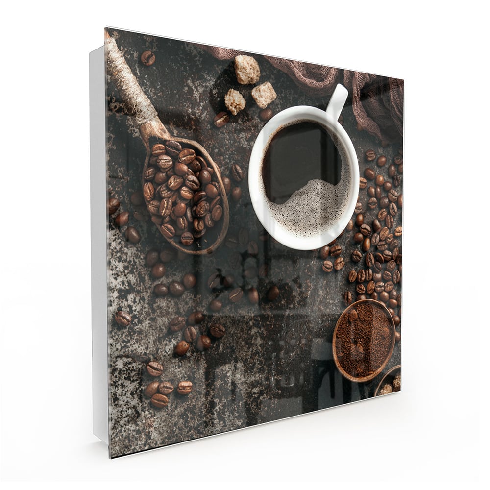Schlüsselkast Kaffee und Bohnen
