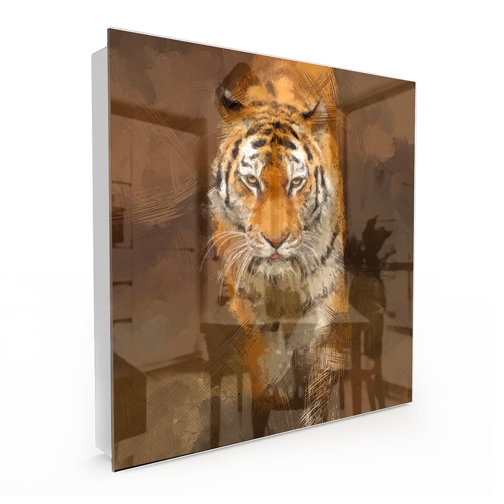 Schlüsselkast Acrylmalerei eines Tigers