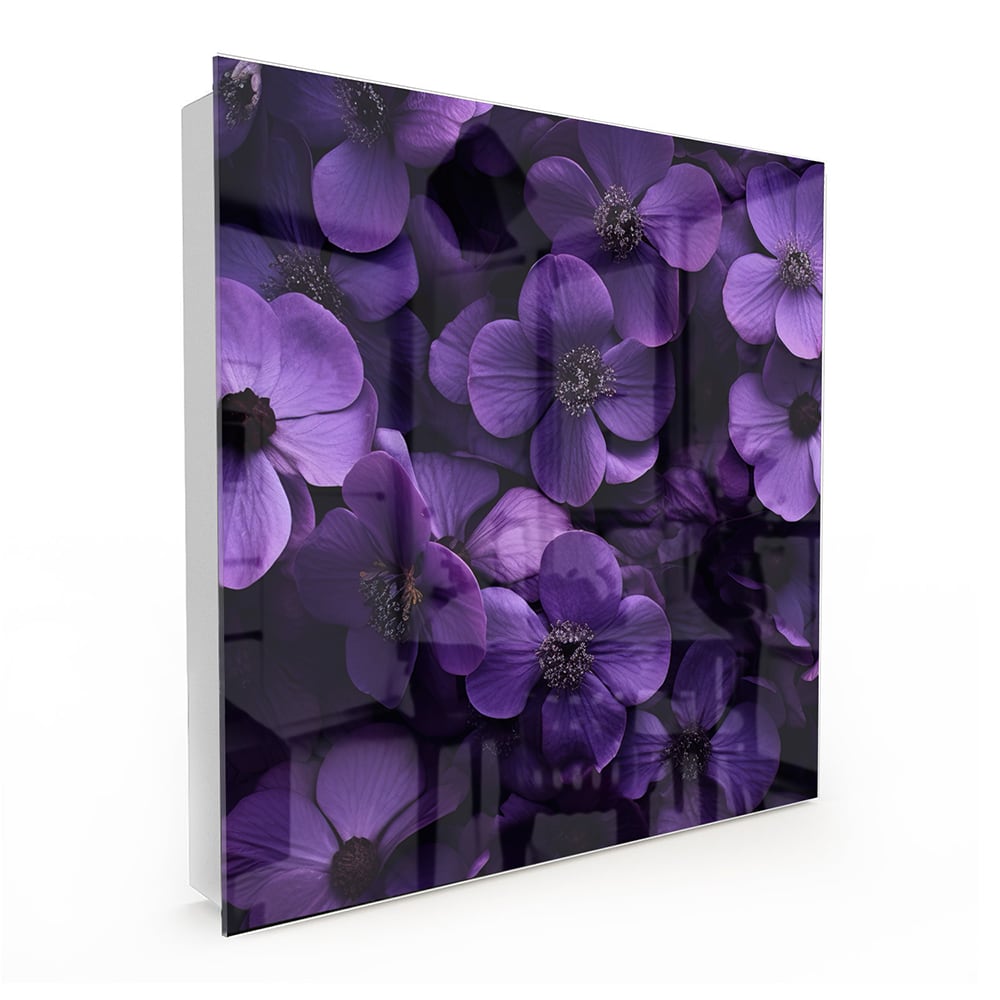 Schlüsselkast Lila Blumen