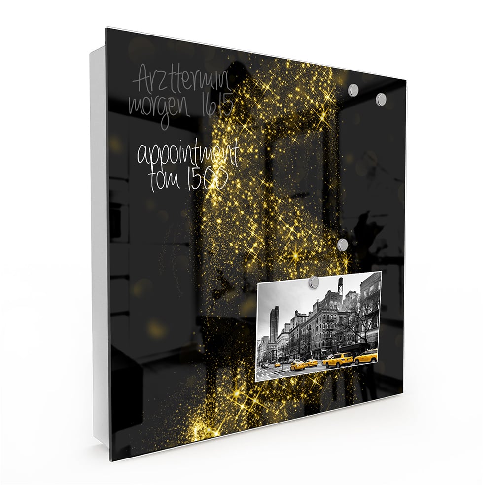 Schlüsselkast Goldene Glitzerspirale