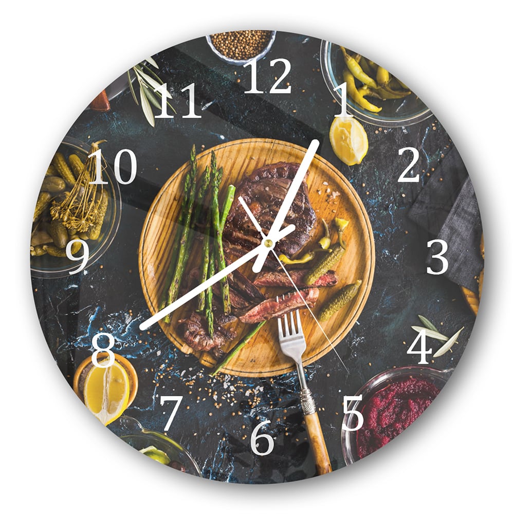 Wanduhr Rund - Gemütliche Mahlzeit