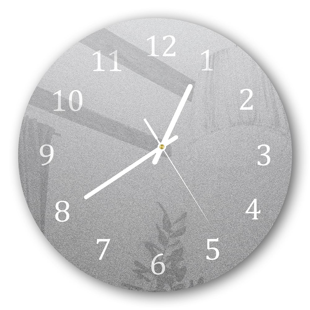 Wanduhr Rund - Mattes Silber