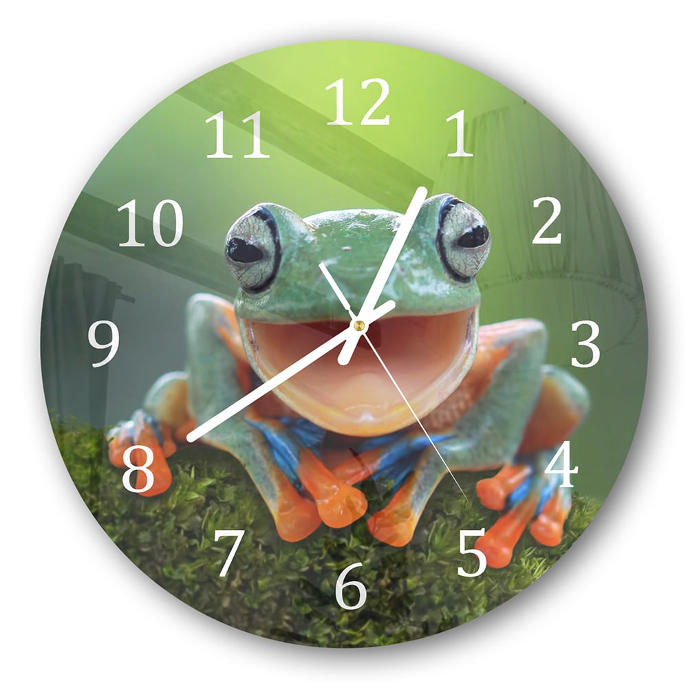 Wanduhr Rund - Baumfrosch