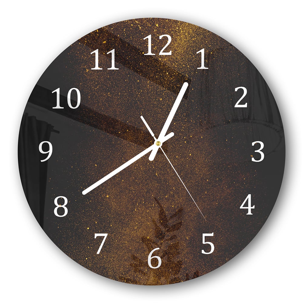 Wanduhr Rund - Goldstaubexplosion