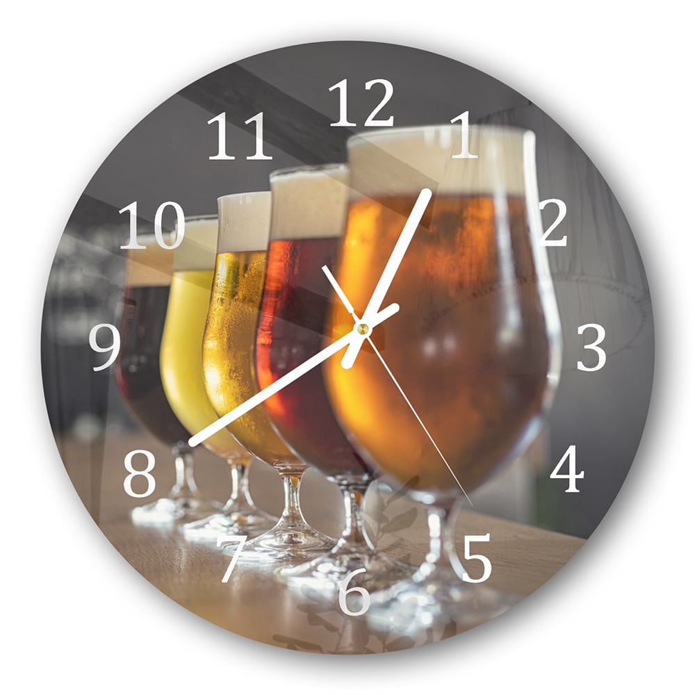 Wanduhr Rund - Verschiedene Biere