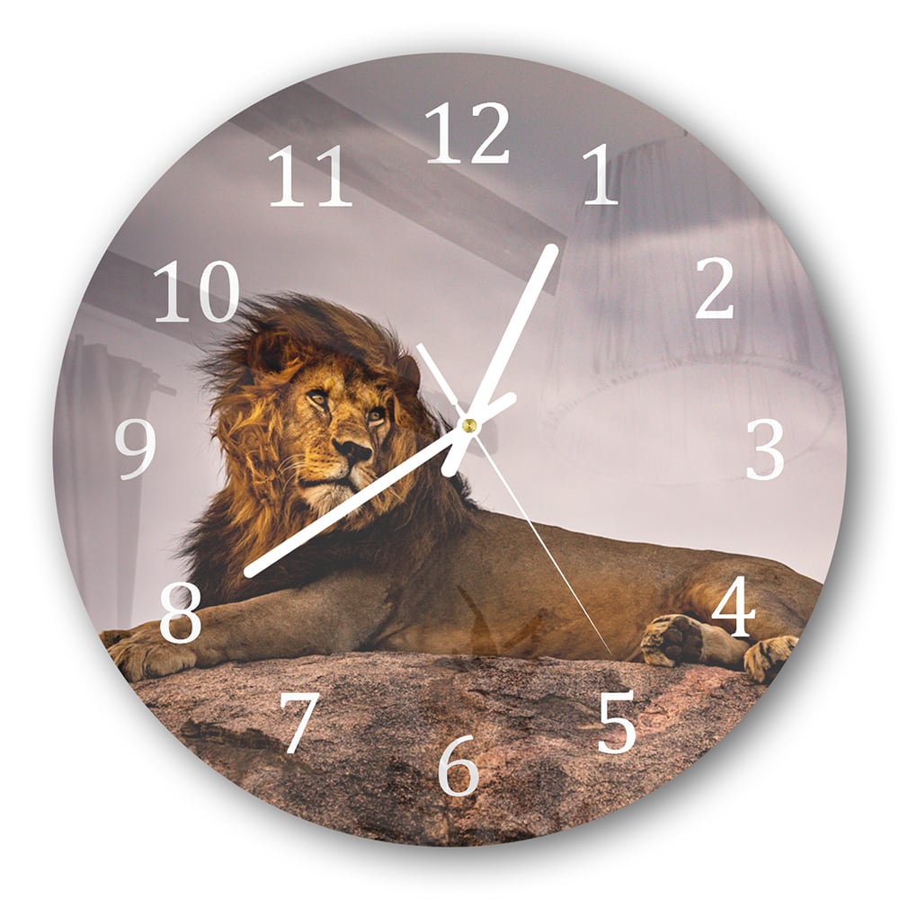 Wanduhr Rund - Löwe
