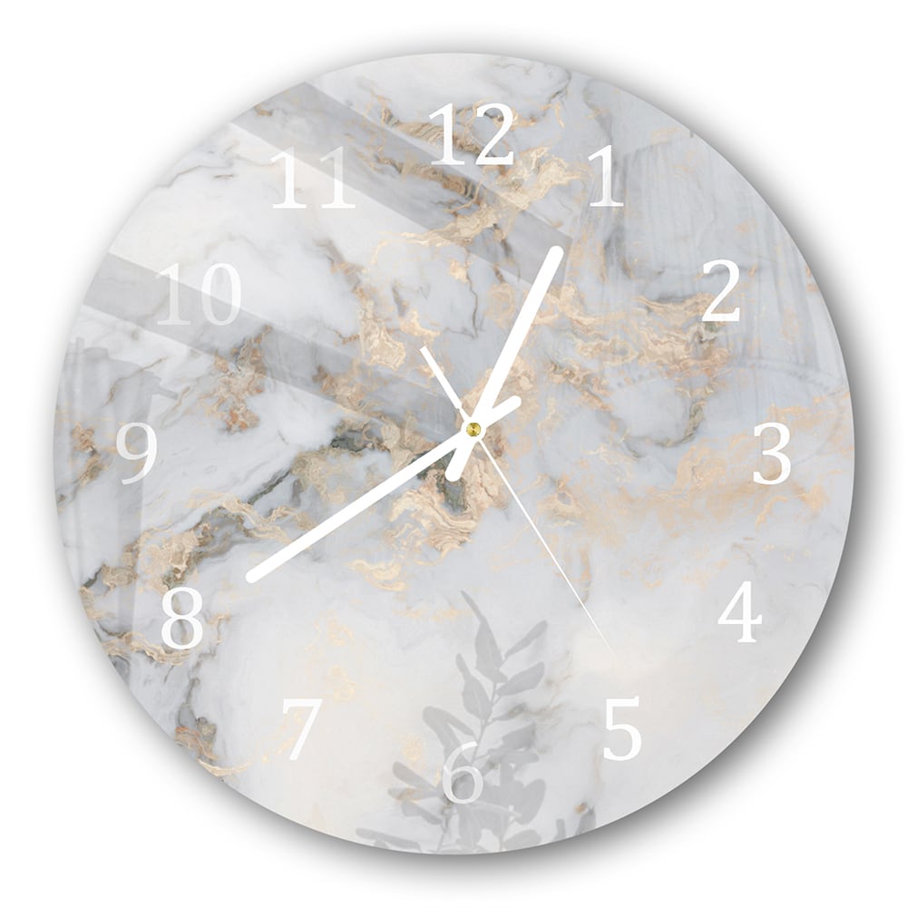 Wanduhr Rund - Luxuriöser Marmor