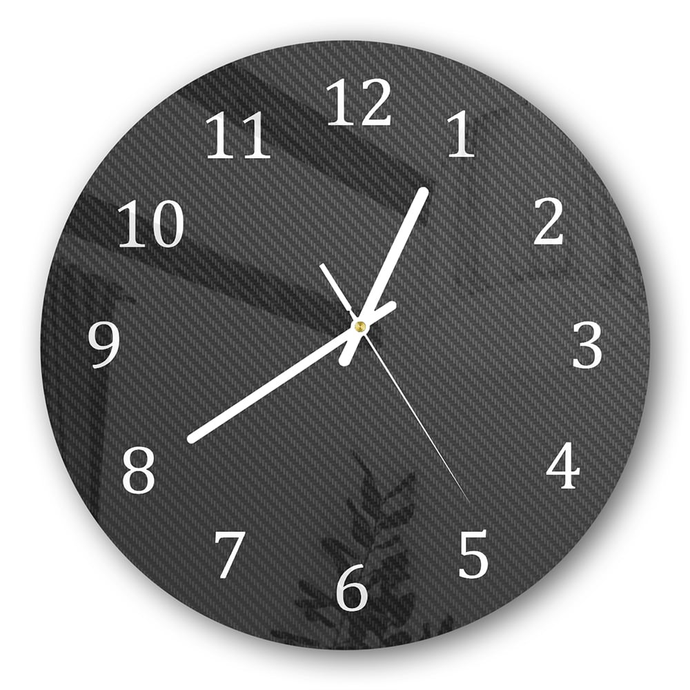 Wanduhr Rund - Kohlefaser