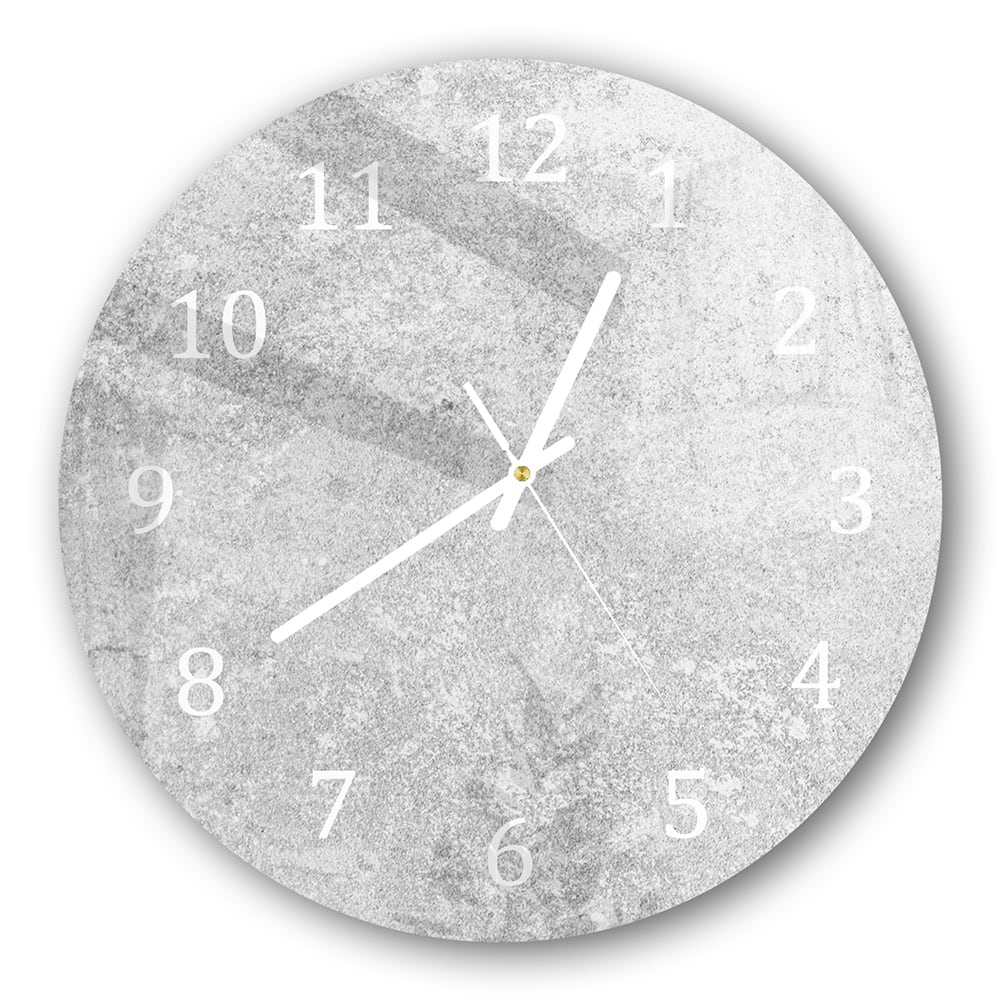 Wanduhr Rund - Grauer Kalkstein