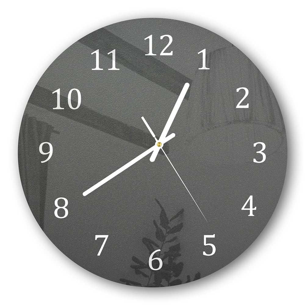 Wanduhr Rund - Matt dunkelgrau