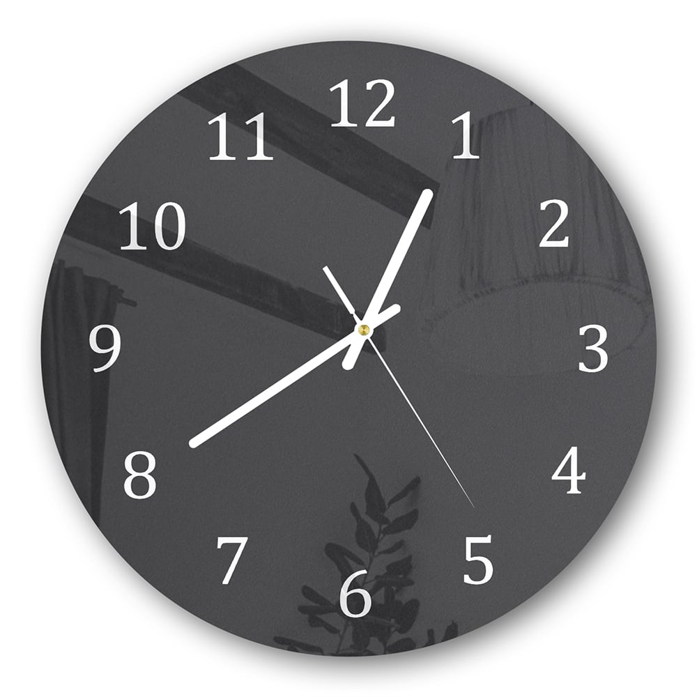 Wanduhr Rund - Matt Schwarz