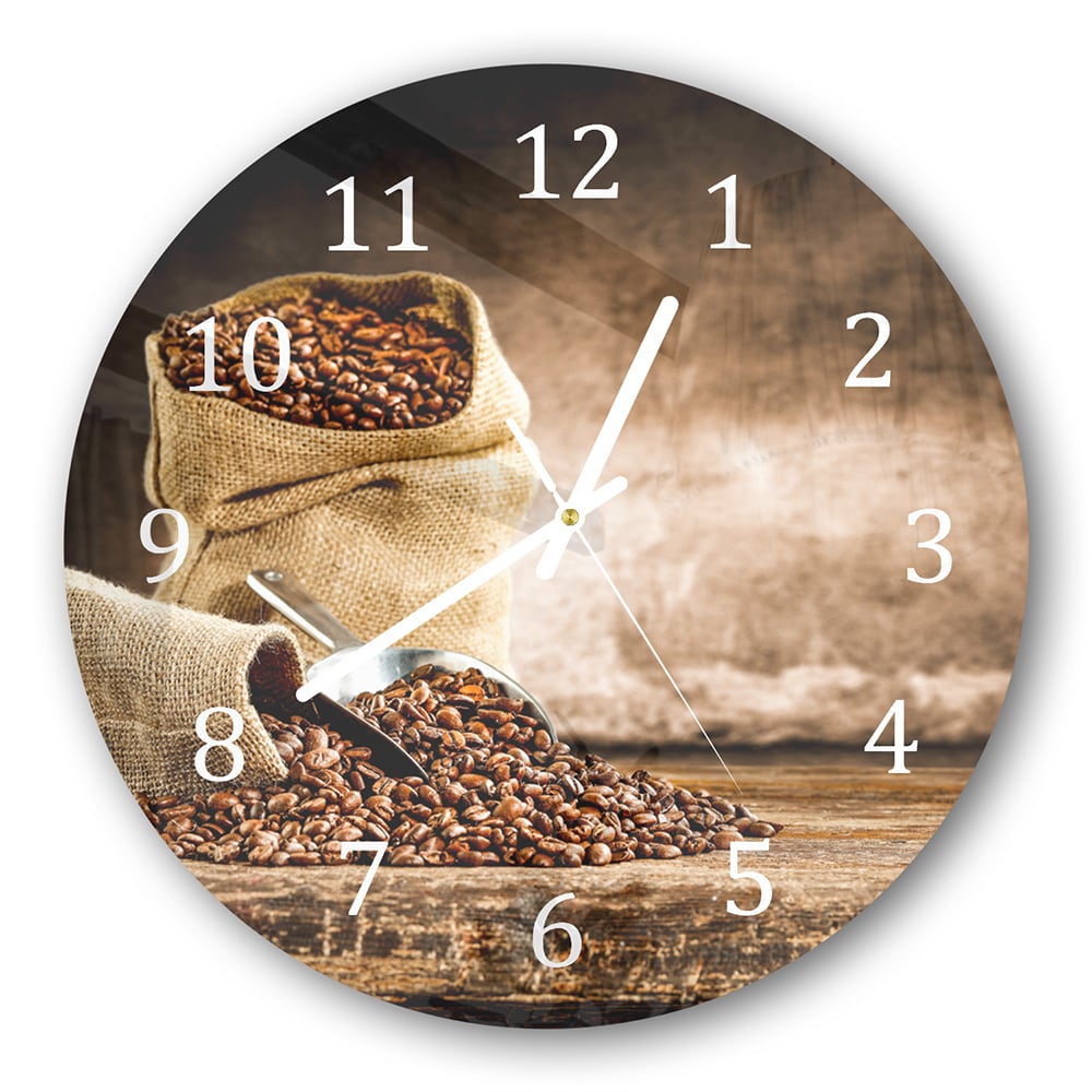 Wanduhr Rund - Aroma von Kaffee