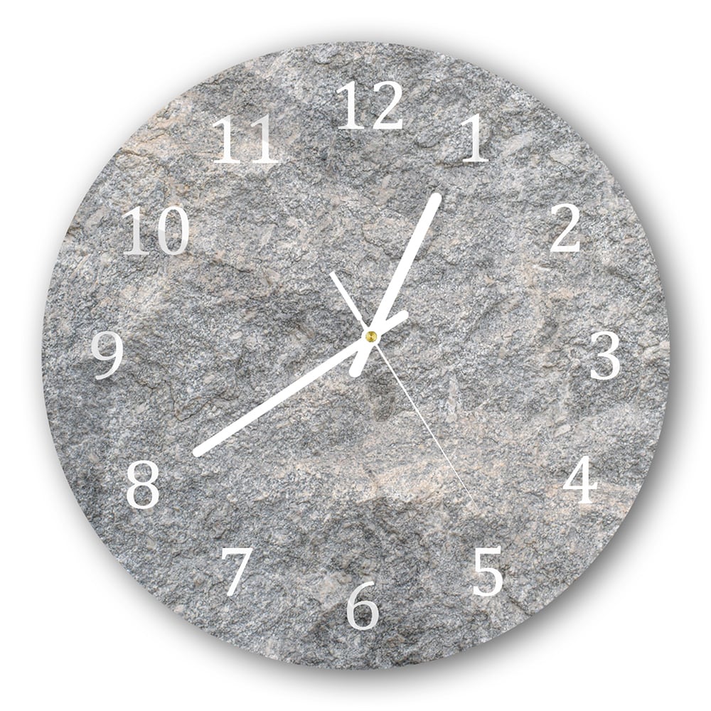 Wanduhr Rund - Granit-Steintextur