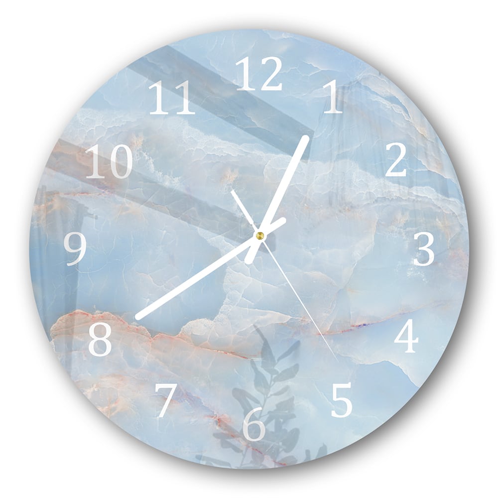 Wanduhr Rund - Himmlischer Marmor