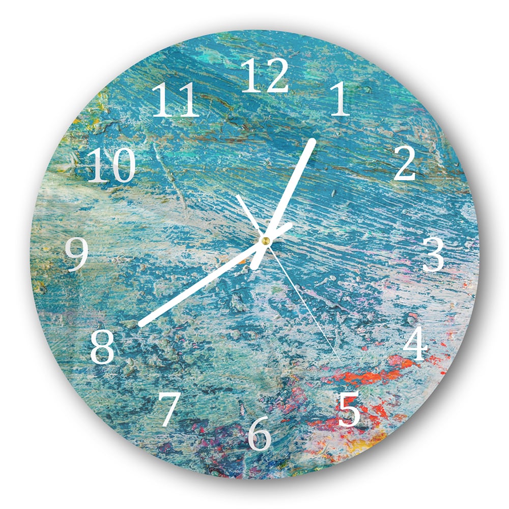 Wanduhr Rund - Helle Ölpalettenfarbe