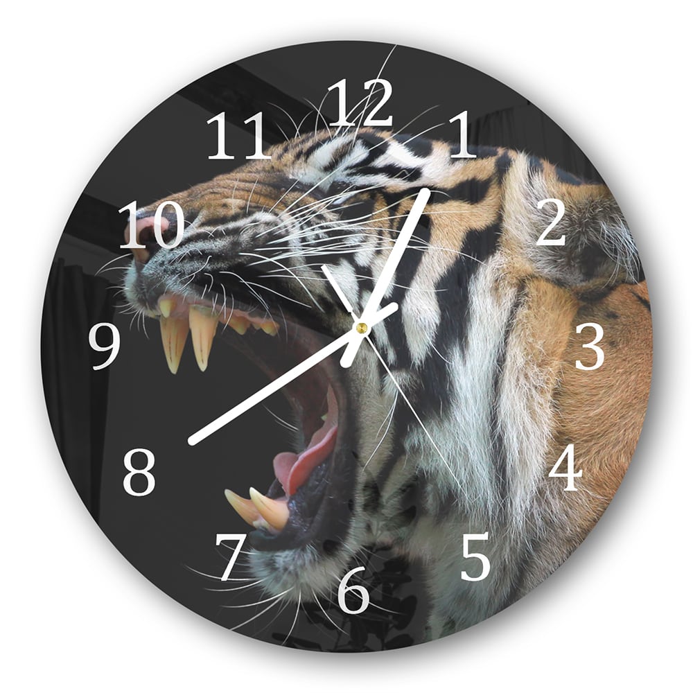 Wanduhr Rund - Kopf des Sumatra-Tigers