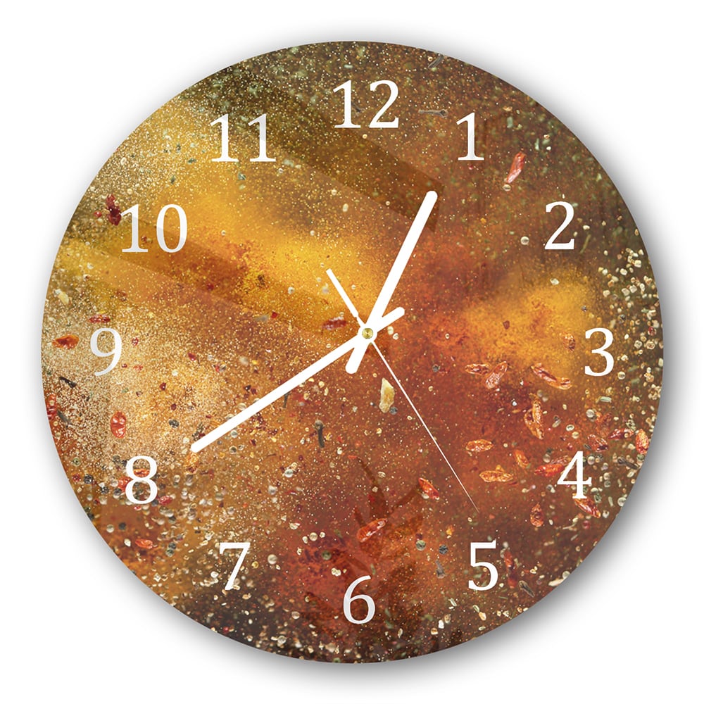 Wanduhr Rund - Kräuterexplosion