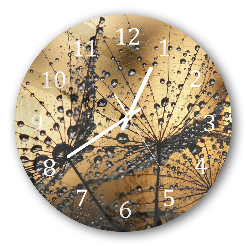 Wanduhr Rund - Nasser Löwenzahnsamen