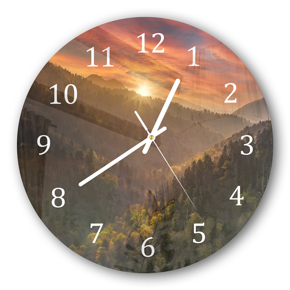 Wanduhr Rund - Great Smoky Mountains in den USA