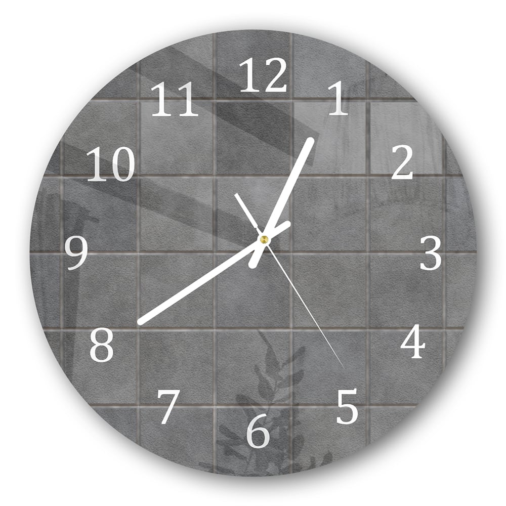 Wanduhr Rund - Keramikfliesen
