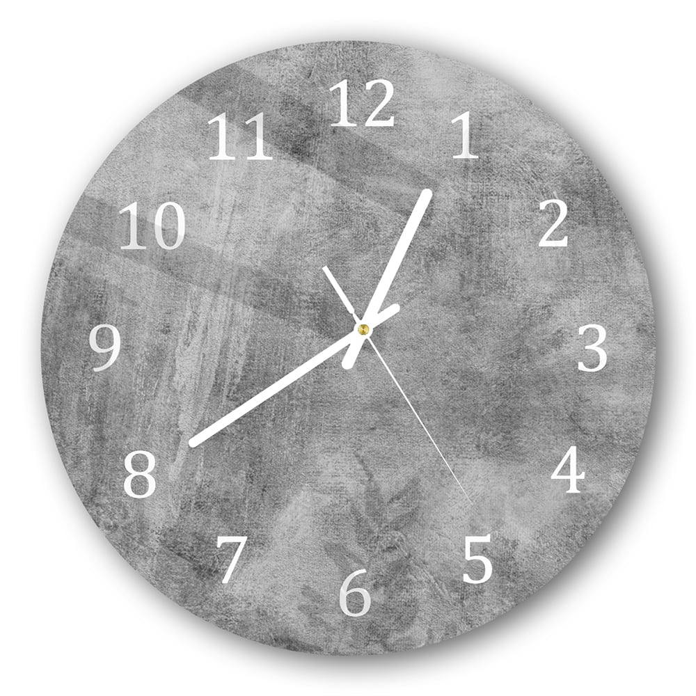 Wanduhr Rund - Graue Wand