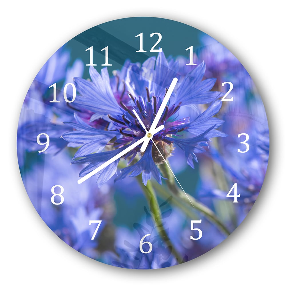Wanduhr Rund - Kornblume