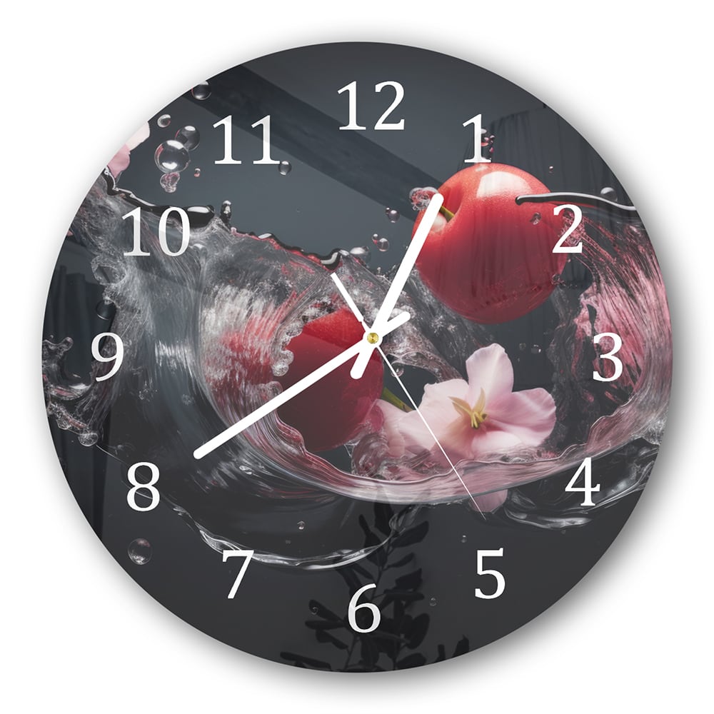 Wanduhr Rund - Tomaten-Splash