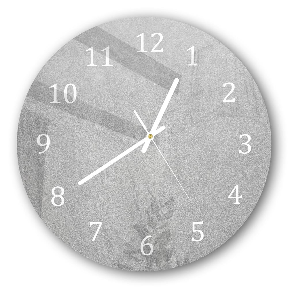 Wanduhr Rund - Graue Betonwand