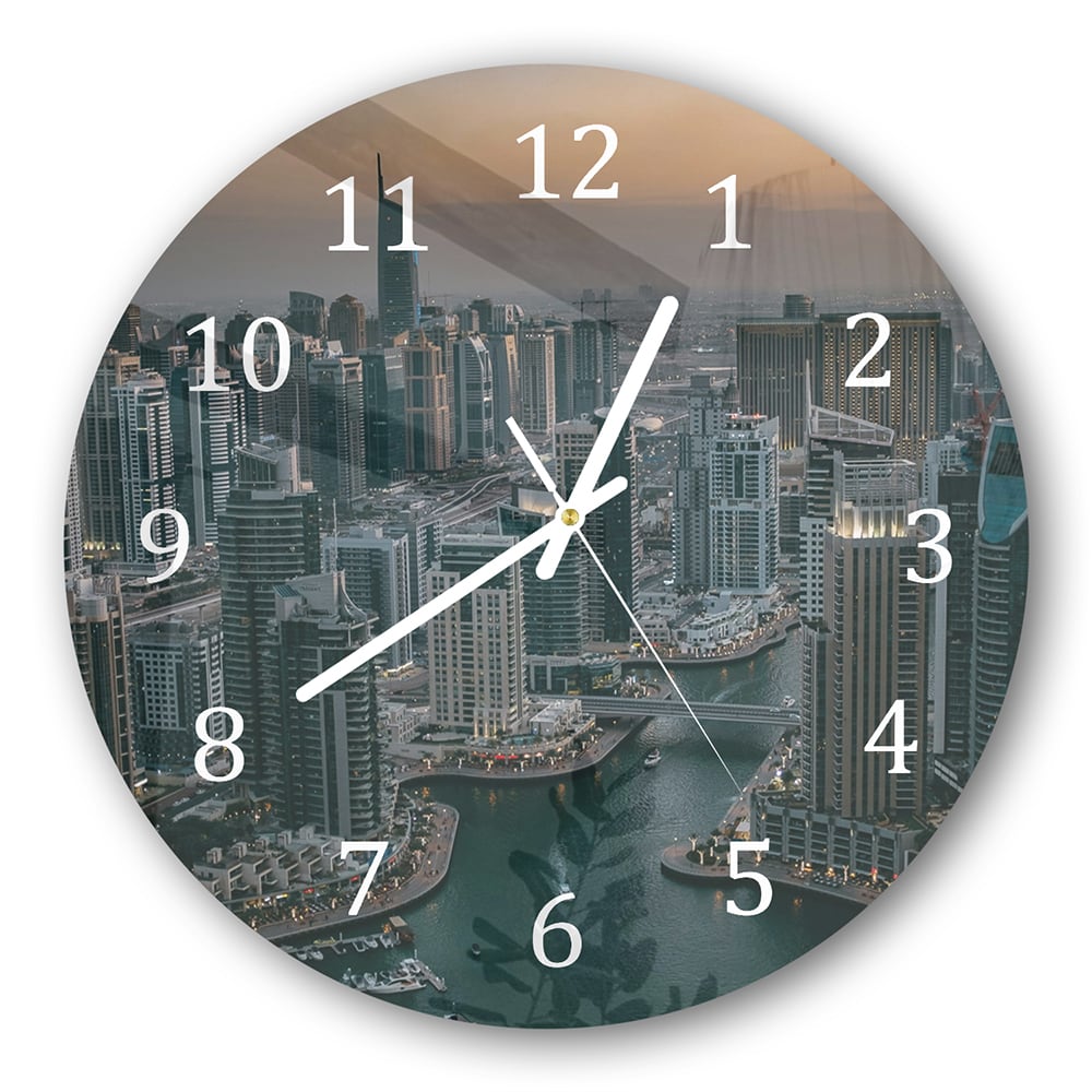 Wanduhr Rund - Dubai Marina