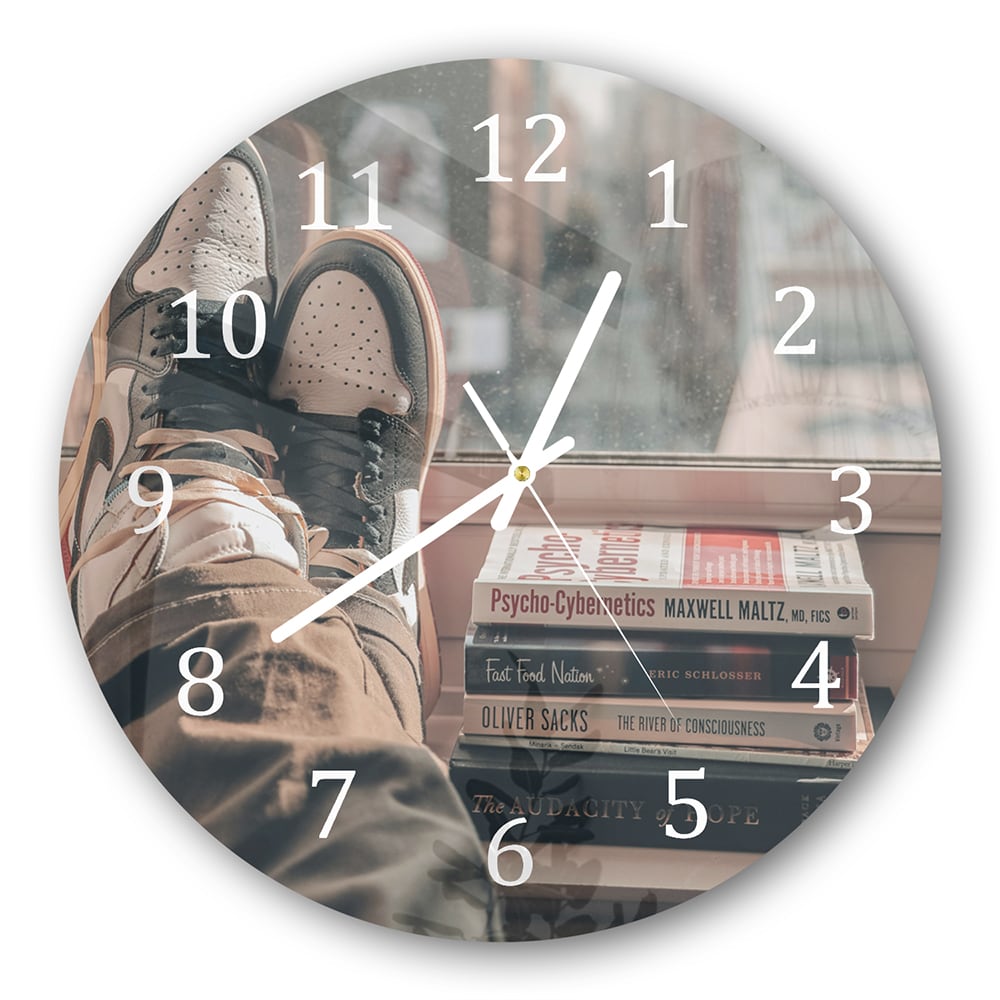 Wanduhr Rund - Jordan-Schuhe