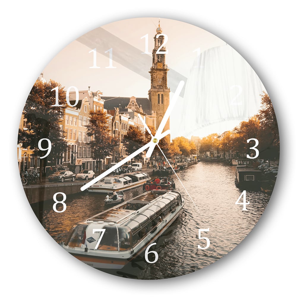 Wanduhr Rund - Amsterdamer Herbst